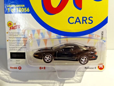 Johnny Lightning Muscle Cars EE. UU. - NEGRO - 1997 PONTIAC FIREBIRD TRANSMISIÓN AM WS6 Foto 1 de 4