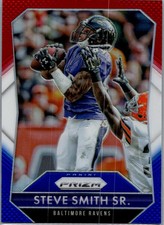 2015 Panini Prizm Red White Blue Steve Smith Sr. Baltimore Ravens #89