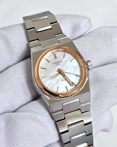 TISSOT PRX Quarz 25 mm weißes MOP Zifferblatt SS Damenuhr T1370102111100 - Bild 1 von 6