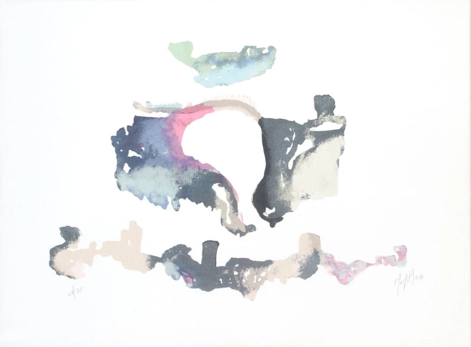 Roberto Marfil Mexican Artist 1998 Original Hand Signed silkscreen on canvas - Image 1 of 1