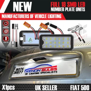 2x Fiat 500 500c Number Plate Led White 18 SMD Units Canbus Error Free UK 07-16 - Picture 1 of 9