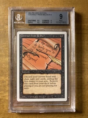 MTG✨CONTRACT FROM BELOW✨Revised BGS Quad 9’s++ MINT Rare RESERVE LIST Poker 9 - Image 1 of 2