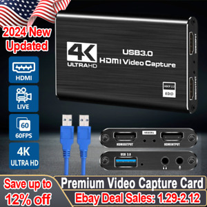 4K Audio Video Capture Card USB3.0 HDMI Game Capture Device Switch for Streaming