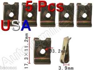Clip plegable enchapado en zinc U J en tuerca flotante 3 mm chapa metálica puerta guardabarros - Imagen 1 de 1