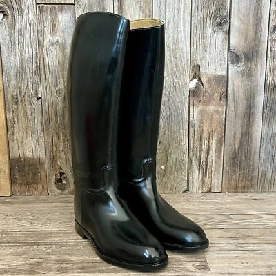 Womens Aigle Black Rubble Classic Tall Equestrian Horseback Riding Boots Size 36 - Image 1 of 4