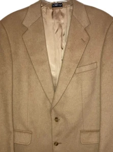Ron Chereskin Mens Tan Camel Hair Blend Size 44R Sport Coat Jacket Two Button - Picture 1 of 10