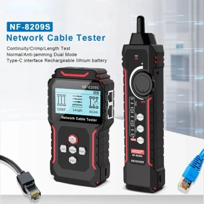 NF-8209S Network Cable Tracker POE Wire Checker CAT6 CAT5 LAN Wiremap Tester LCD - Image 1 of 4