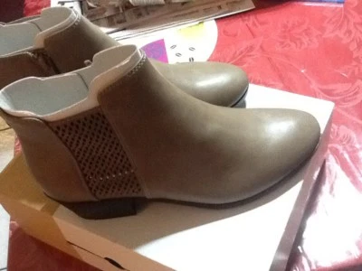 Call It Spring Taupe Side Zipper Ankle Boot 8.5M - Image 1 of 4