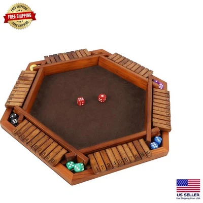 Elegant Wooden Shut The Box Dice Game - Perfect for Family Game Night & Parties - Image 1 of 4
