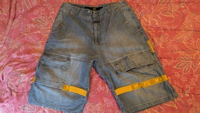 Pantalones Cortos de Jean Vintage Y2K Marithe Francois Girbaud 34 Cinta de Transbordador Pantalones Cortos Sueltos  Foto 1 de 4