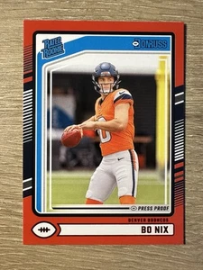 2024 Panini Donruss - Rated Rookie Bo Nix #369 Press Proof Red (RC) - Foto 1 di 2