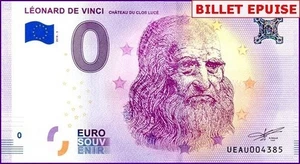 UEAU / LEONARD DE VINCI / BILLET 0 € / NULL EURO-SCHEIN / 0 € 2018-3 - Foto 1 di 1