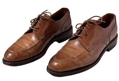 Polo Ralph Lauren Men's Bench Made in England Brown Oxford Leather Shoes 7.5 D - Image 1 of 4