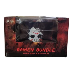 Freitag der 13. Ramen Nudelschale & Essstäbchen Set Jason Voorhees Horror Geschenk - Bild 1 von 8
