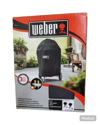 Brand New Weber Premium 22 inch Charcoal Grill Black Cover 7150WEB - Image 1 of 4
