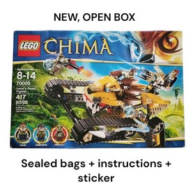 LEGO Chima Laval&rsquo;s Royal Fighter 70005 &ndash; New Open Box, All Bags SEALED 417 Pc