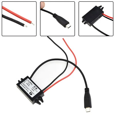 Erstaunliche 12V 24V zu 5V 3A DC DC Wandler mit Typ C USB Ladeanschluss - Bild 1 von 4