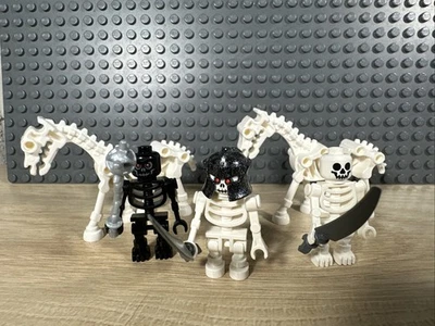 LEGO Fantasy Era Castillo Minifigura Lote Caballo Negro Esqueleto Guerrero 7094 7092 Foto 1 de 4