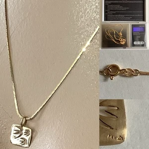 Vintage 14k Gold Ozark Airlines Pendant And Necklace 3.2g - Picture 1 of 5