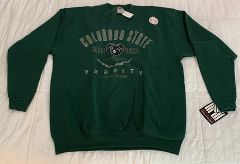 Vintage 90s Colorado State Varsity CSU Sweatshirt Made In USA Fort Collins XL Cover