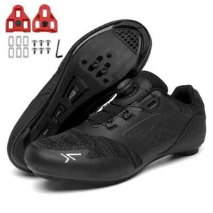 Cycling Shoes Men's MTB Racing Road Bike Cleat Self-Locking Flat Sneakers SPD-SL - Picture 1 of 33