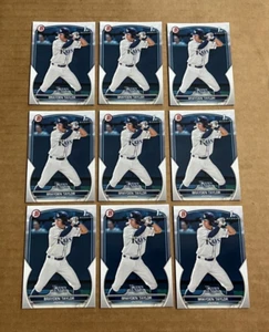 2023 Bowman Draft # BD-60 BRAYDEN TAYLOR 1st Bowman 9 Card Lot Tampa Bay Rays - Picture 1 of 2