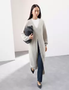 M&S Merino with Cashmere V-Neck Longline Cardigan - Size XL BNWT - Picture 1 of 4