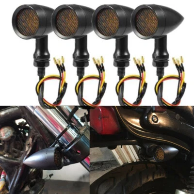 For Honda Shadow VT750 VT1100 4Pcs Bullet Motorcycle LED Turn Signals Lights - Image 1 of 4