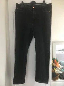 M&S Magic Slim Jeans Black Size 18 Regular slim leg VGC Slimming High Rise - Picture 1 of 13