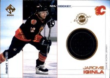 2000-01 Pacific Private Stock GAME USED JERSEY GEAR #11 Jarome Iginla CALGARY