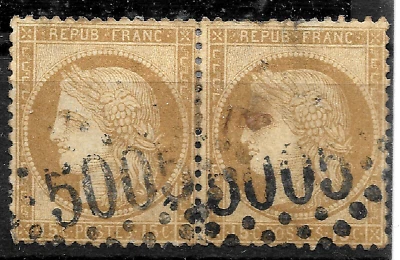 1873 FRANCE CERES 2XSc#61 ALGERIA Used P.O."5005"VF - Image 1 of 2