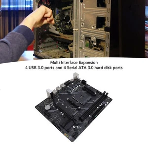Placa madre B450 DDR4 2 canales M.2 alta velocidad PCI E X16 serie ATA 3.0 Des - Imagen 1 de 24