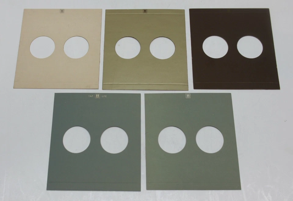 Insertos de placa de interruptor vintage para Honeywell Tap-Lite 2 velocidades doble pulsador  Foto 1 de 1