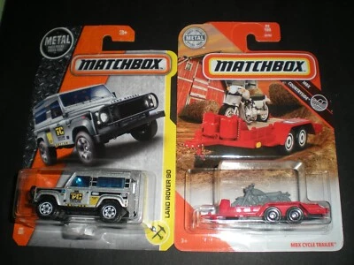 Литой под давлением велосипедный прицеп Matchbox Land Rover 90 & MBX 1:64 - Изображение 1 из 4