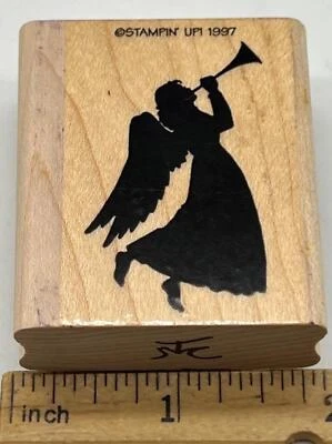 Natividad Silueta Ángel Estampación 1997 Sello de Goma NAVIDAD Foto 1 de 2