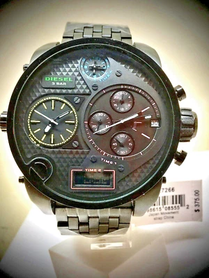 Reloj cronógrafo DlESEL DZ7266 Mr Daddy esfera negra/banda de metal negro/SIN CAJA Foto 1 de 4