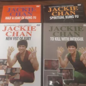 4 Jackie Chan dvd lot spiritual kill intrigue new fist fury half loaf kung fu - Picture 1 of 3