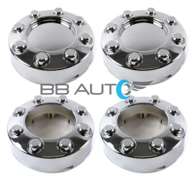 NUEVO PARA FORD F250 F350 SRW 2005-2018 4x4 JUEGO DE 4 TAPACUBOS CENTRALES DE RUEDA CROMADOS Foto 1 de 4