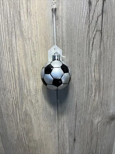 Soccer Ball Plastic Christmas Ornament Round - 2 3/8" Diameter - Picture 1 of 4