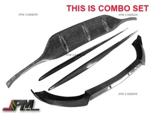 W205 C300 C400 AMG 15-17 B type Carbon Front Lip & Diffuser Cover & Side Skirts - Bild 1 von 1