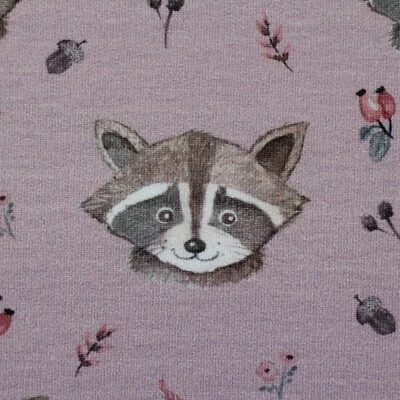 French Terry Waschbär, flieder - Bild 1 von 3