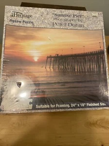 Heritage Puzzle Sunrise Pier by Peter Doran Jigsaw Puzzle 550 piece New - Picture 1 of 13
