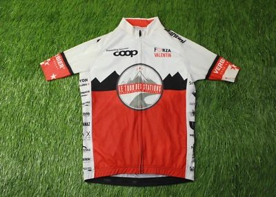CAMISA CICLISMO MANGA CORTA JERSEY LE TOUR DES STATIONS SANTINI ORIGINAL TALLA S Foto 1 de 4