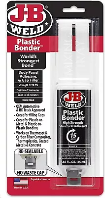 JB Weld Plastic Bonder High Strength Black Structural Adhesive Gap Filler Reseal • 8.99£