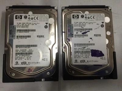   2x HP 72GB 15000RPM 3.5" SAS Server HDD MAX3073RC CA06697 392254-002 @- - Image 1 of 2