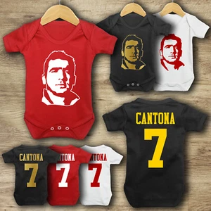 Eric Cantona 7 Baby Vest Bodysuit  Man Utd - Picture 1 of 7