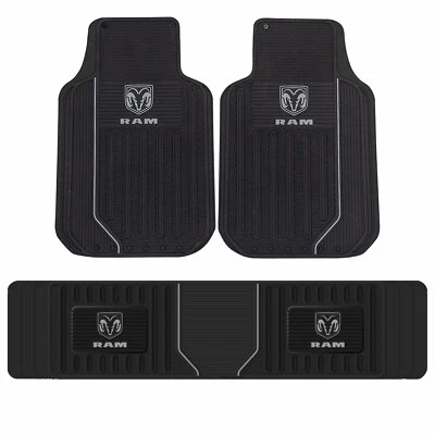 NEW 3PC DODGE RAM All Weather Heavy Duty Rubber Floor Mats Set Official Licensed - Image 1 of 4