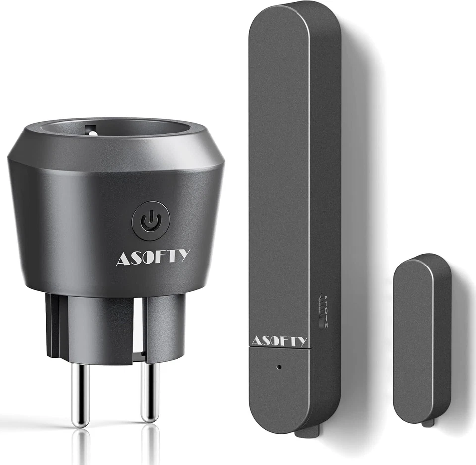 ASOFTY Funk Abluftsteuerung 3600W Fensterkontaktschalter Handsender Dunstabzug Kamin