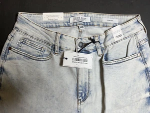 Judy Blue ultraleichte Hose hohe Taille schmale Passform hellblau Größe 14W neu mit Etikett - Bild 1 von 6