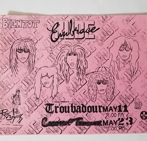 Póster 45 RUDE ABRACE HEAVY METAL GLAM CONCIERTO FLYER TROVADOR LA HAIR BAND - Imagen 1 de 14